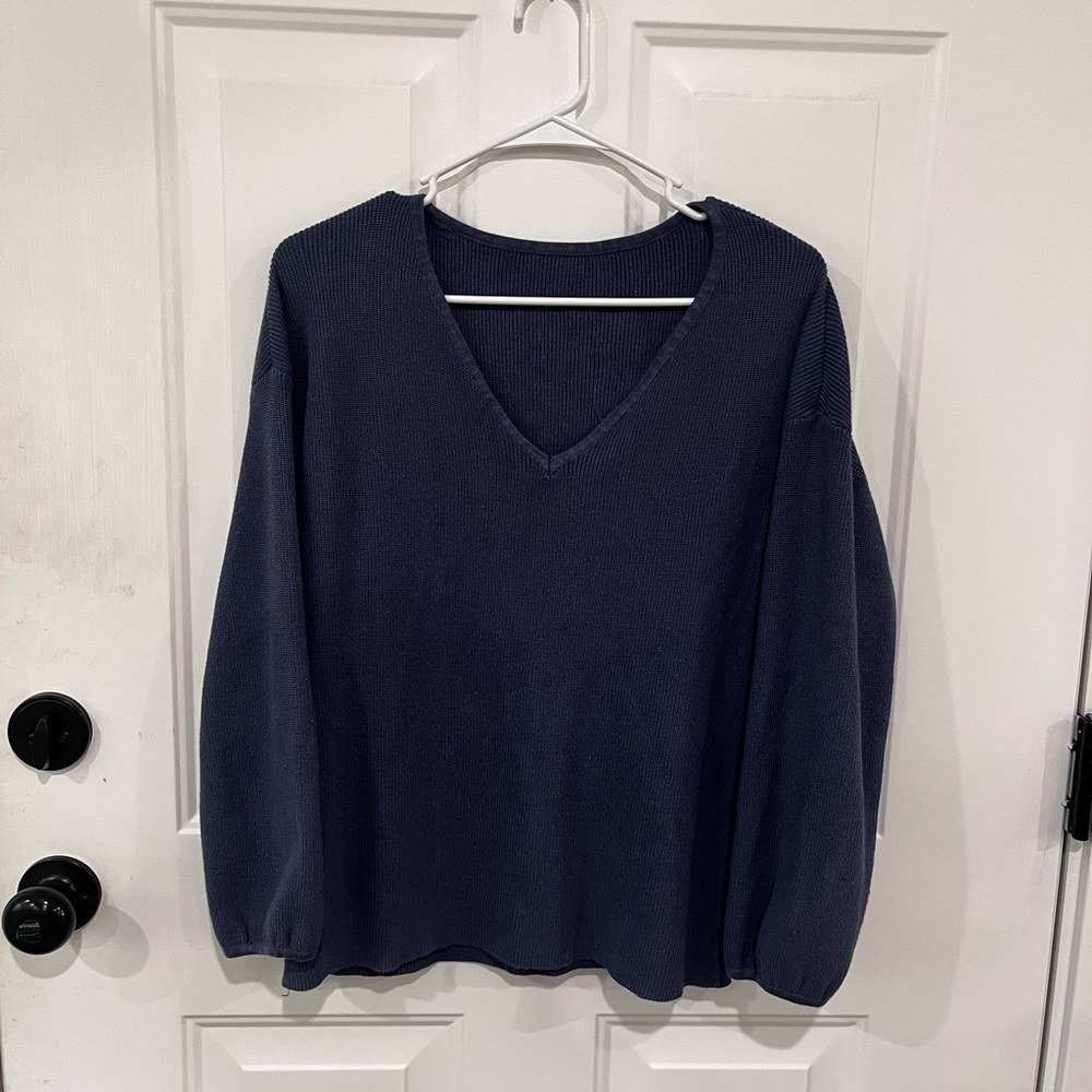 Amazon Navy Blue V-Neck Sweater/Pants
